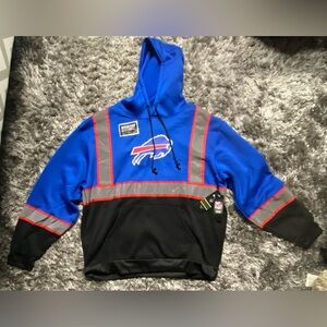 Buffalo Bills, NFL Officially Licensed, HI-VIS Striping Work Wear Hoodie XXL